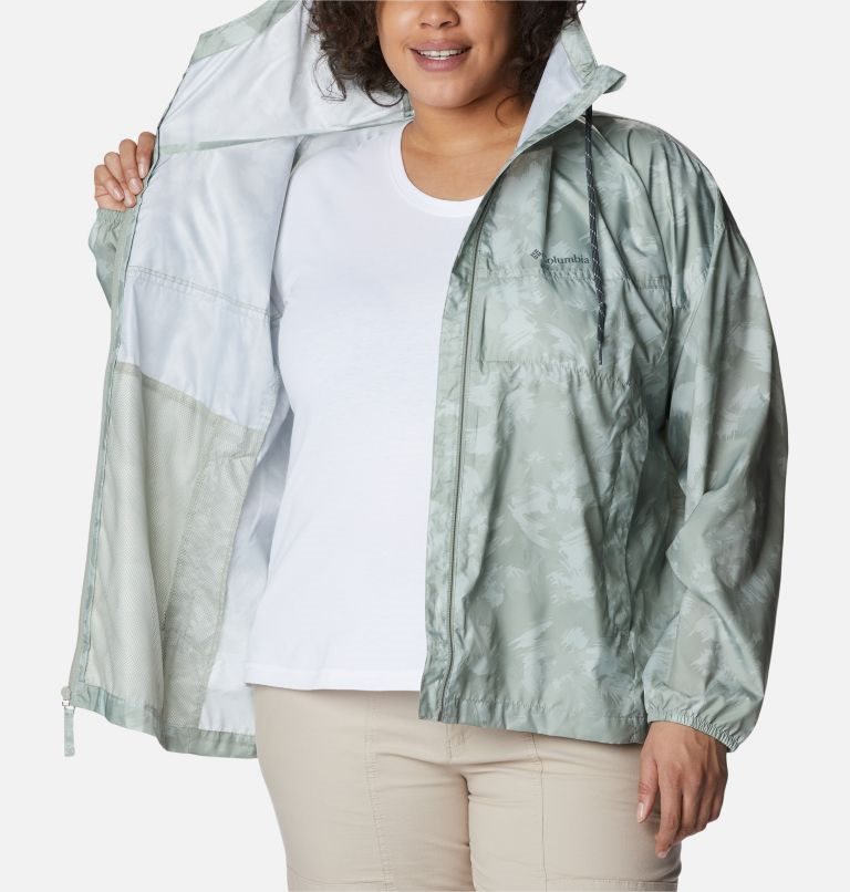 Women's Columbia Flash Challenger Novelty Windbreaker Jackets Olive | Plus Size CA-E58C0